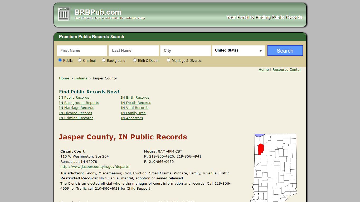 Jasper County Public Records | Search Indiana Government Databases