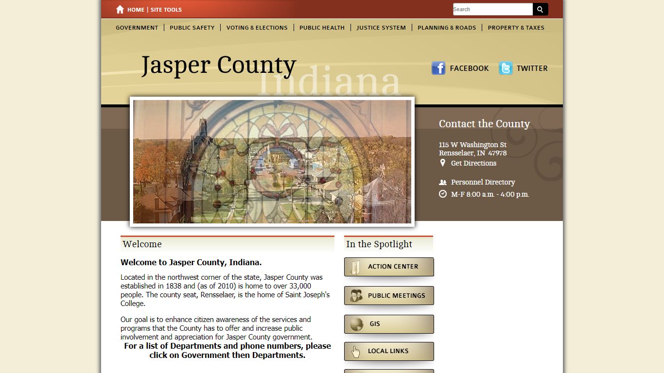 Home Page / Jasper County, Indiana